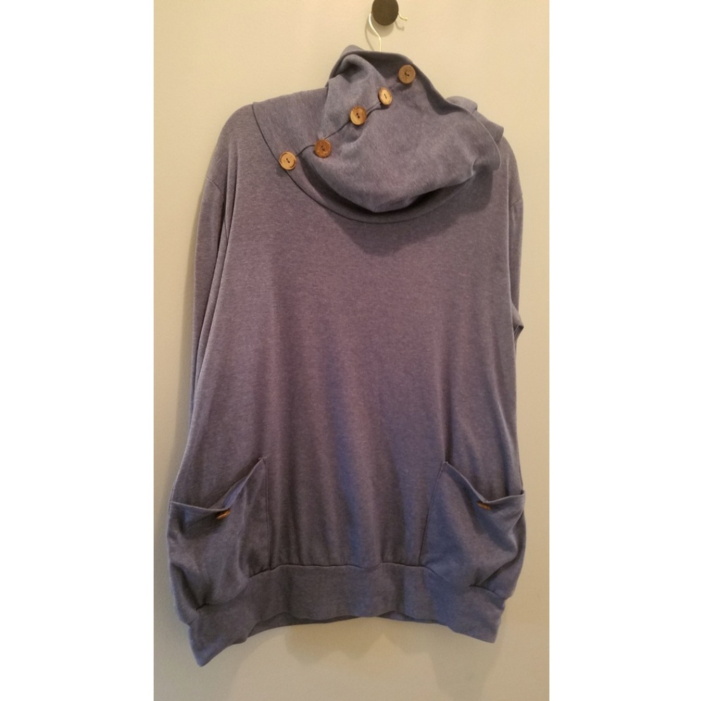 XXL slouched turtleneck swearshirt
